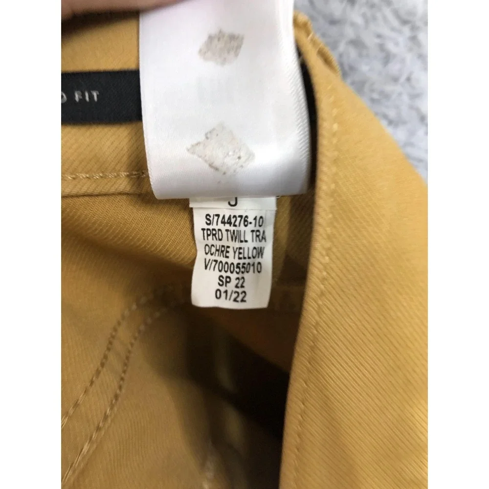 Banana Republic Pants Men 40x32 (Tag 40x34) Yellow Traveler Athletic Tapered Fit